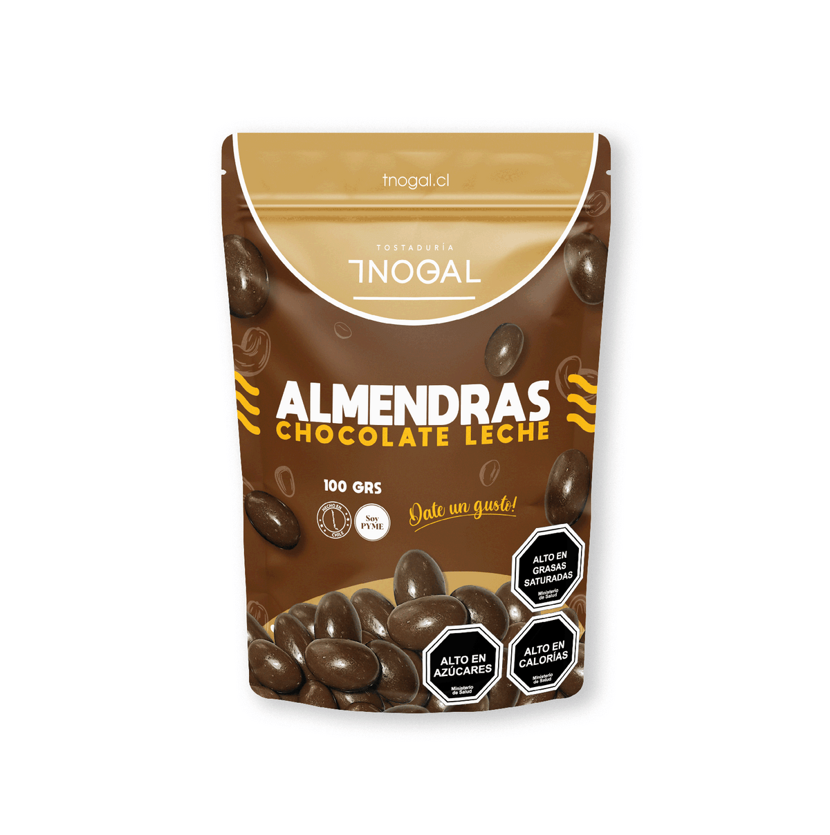 Box 40 unidades Almendras chocolate leche 100 grs