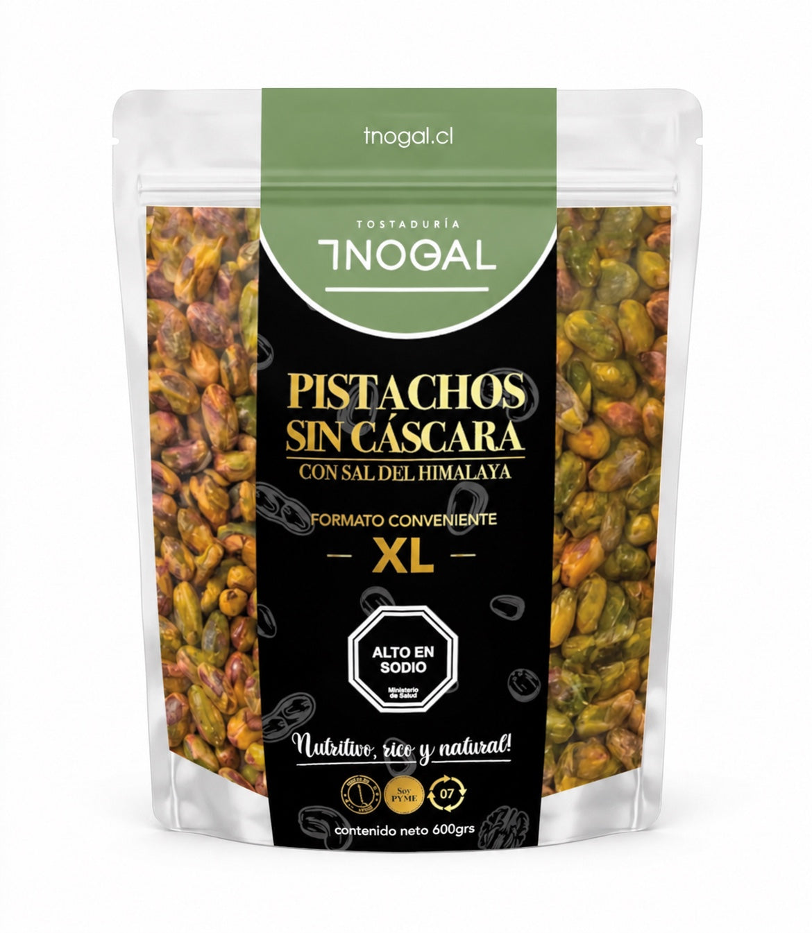 Pistachos Sin Cáscara XL con Sal del Himalaya - 600 grs
