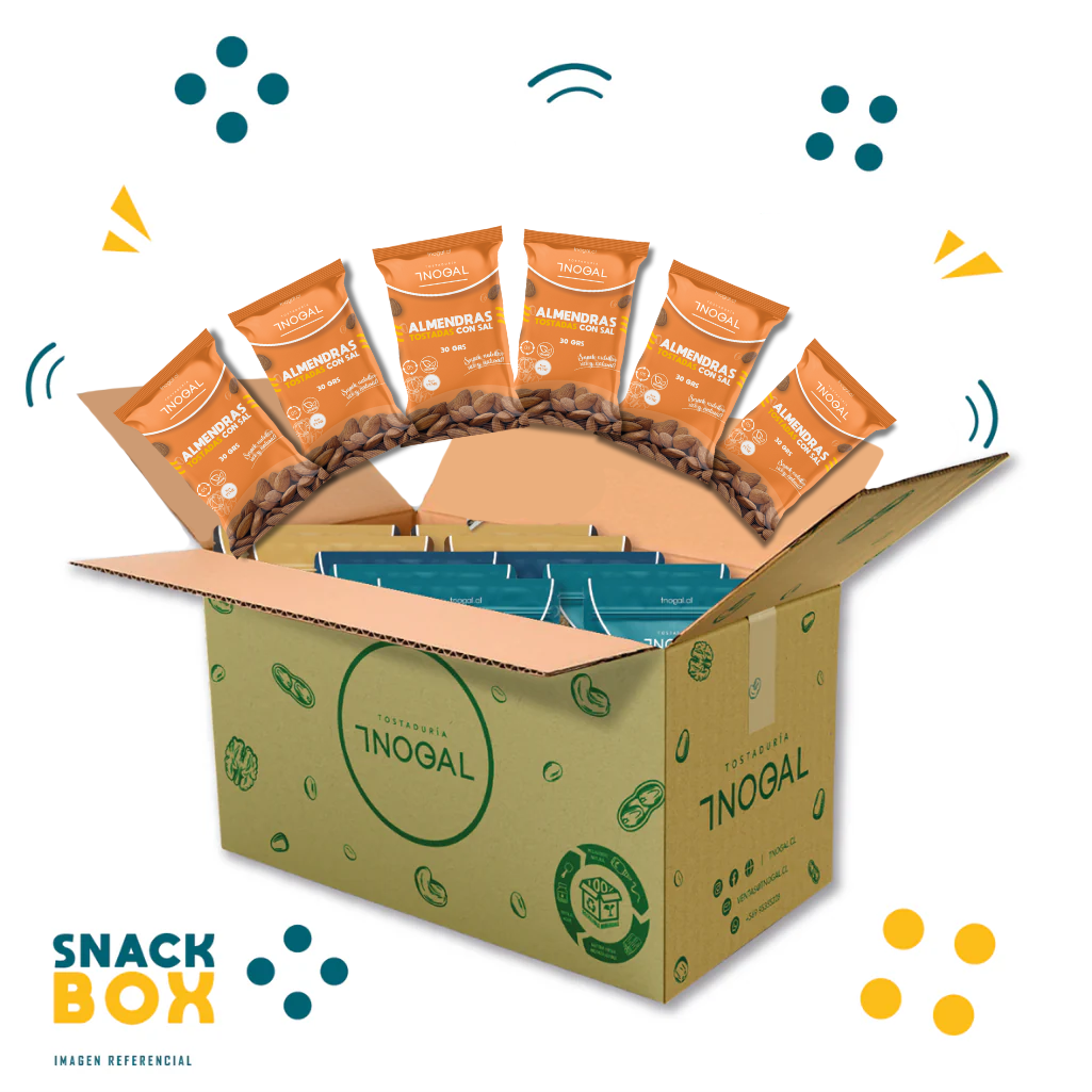 Box 48 unidades Almendras tostadas saladas 30 grs