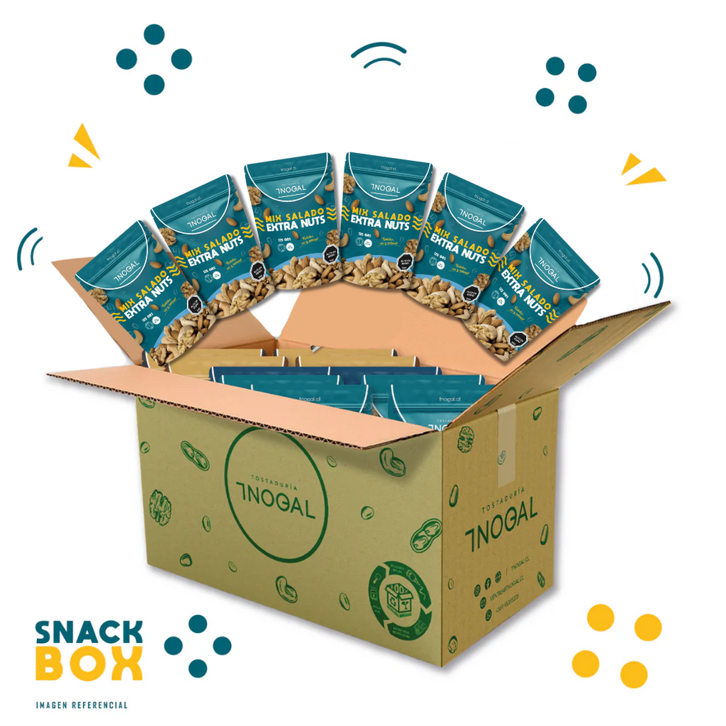Box 40 unidades Mix extra nuts salado 125 grs - Tostaduría el Nogal